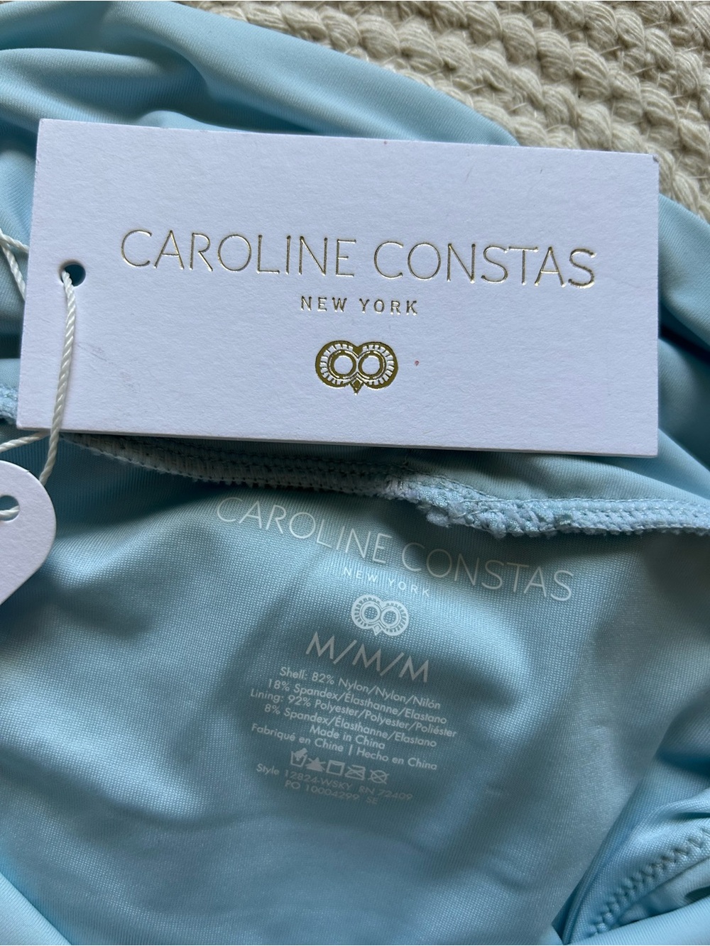 Caroline Constas Bikini Set Swimwear in Pastel Blue - Picture 5 of 5